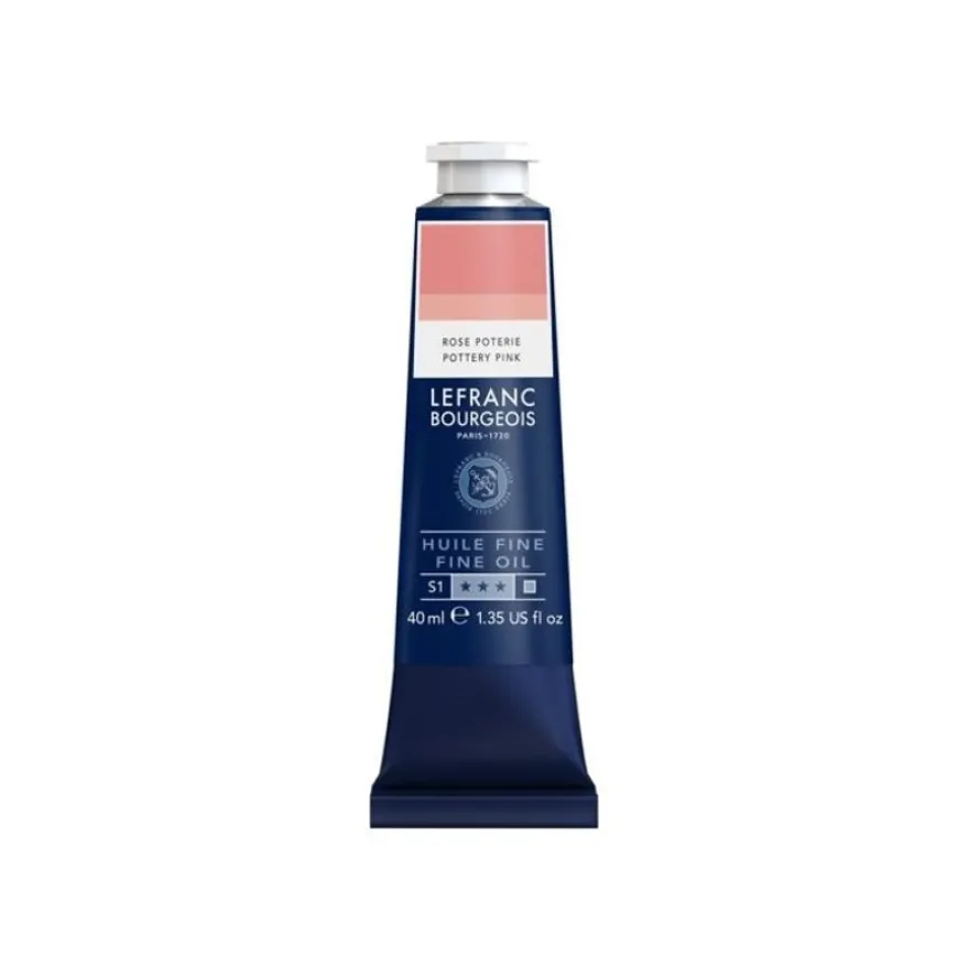 Lefranc Bourgeois - Peinture à l'huile - poterie rose - opaque - fine - 40 ml