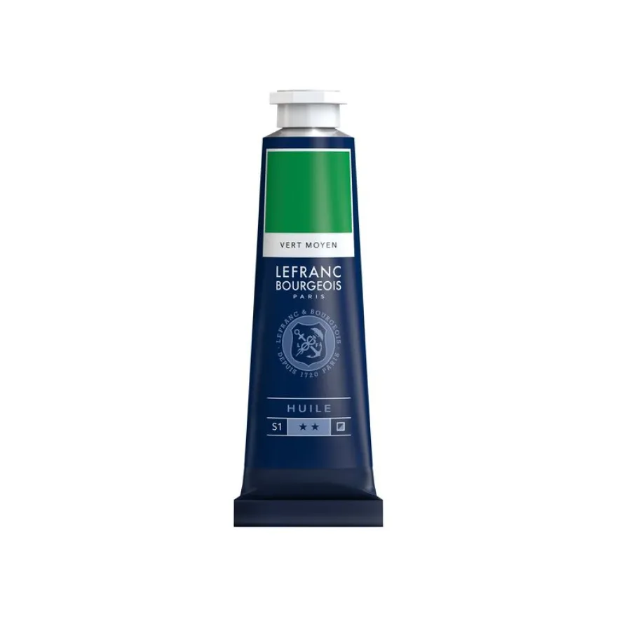 Lefranc Bourgeois - Peinture à l'huile - vert moyen - 40 ml