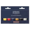 Lefranc Bourgeois - Set de peinture acrylique - 6 couleurs - ocre jaune, blanc titane, jaune primaire, noir ivoire, rouge primaire, bleu primaire - 20 ml