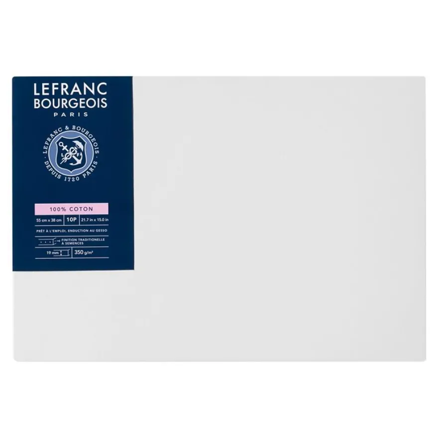 Lefranc Bourgeois Classic - Toile pré-étirée - châssis peinture 10P - 55 x 38 cm - 100 % coton