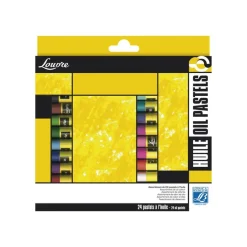 Lefranc Bourgeois Louvre - Boîte de 24 pastels à l'huile - couleurs assorties
