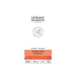 Lefranc Bourgeois Studio - Papier pour peinture acrylique - A4 - 15 feuilles