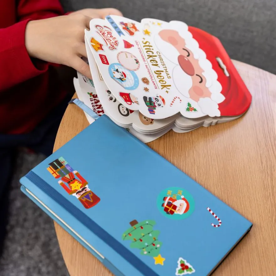 Legami - Cahier de 150 autocollants de Noël - Santa Claus