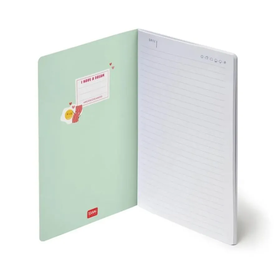 Legami - Carnet de notes ligné - 14,2 x 21 cm - œuf