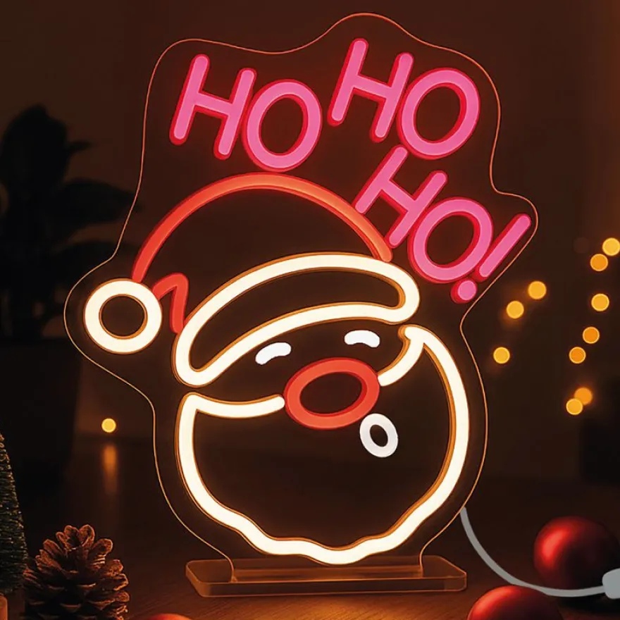 Legami - Enseigne lumineuse LED à effet néon - Santa Claus - Noël