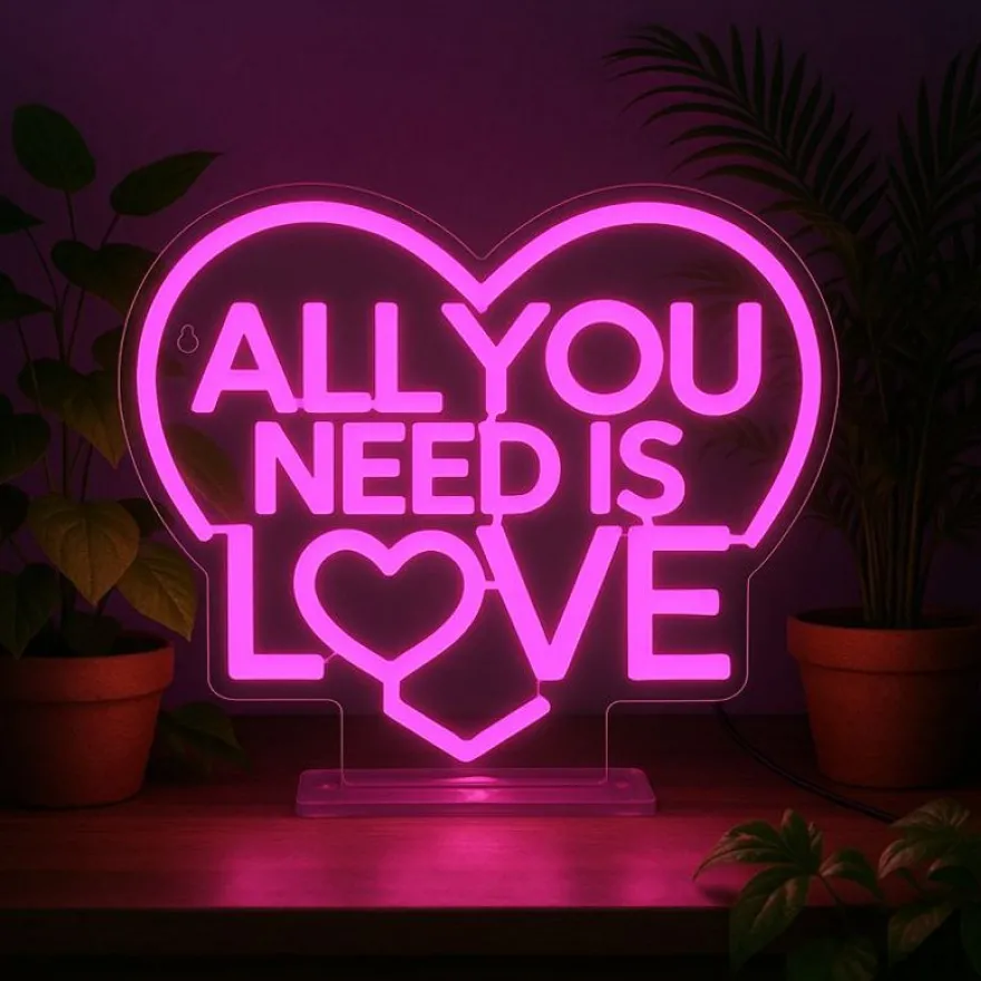 Legami - Enseigne Lumineuse Led A Effet Neon All You Need Is Love