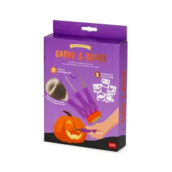 Legami - Kit de sculpture pour citrouille d’Halloween - Carve & Scare