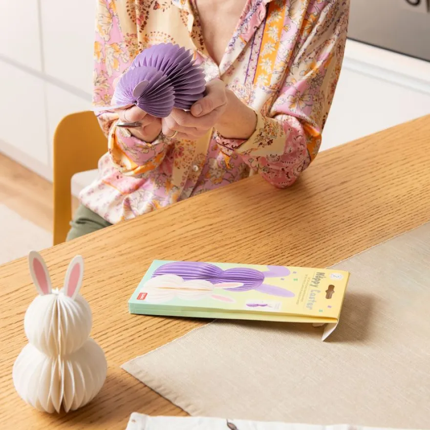 Legami – Lot de 2 Lapins en Papier Pliables – Hoppy Easter – Décoration de Pâques