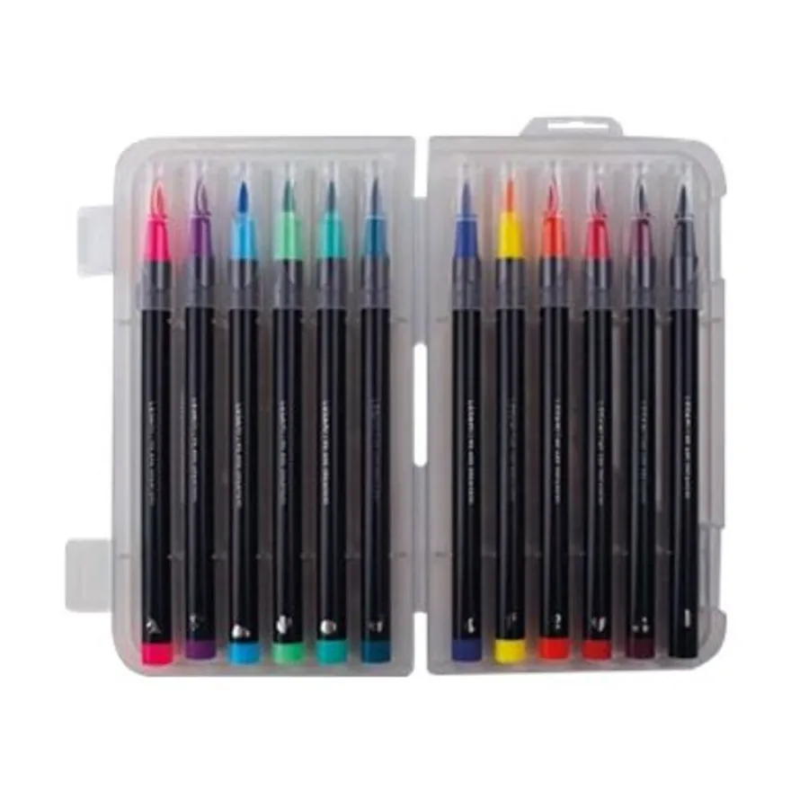 Legami - Pack de 12 feutres pinceaux à pointe souple - couleurs assorties