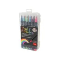 Legami - Pack de 12 feutres pinceaux à pointe souple - couleurs assorties