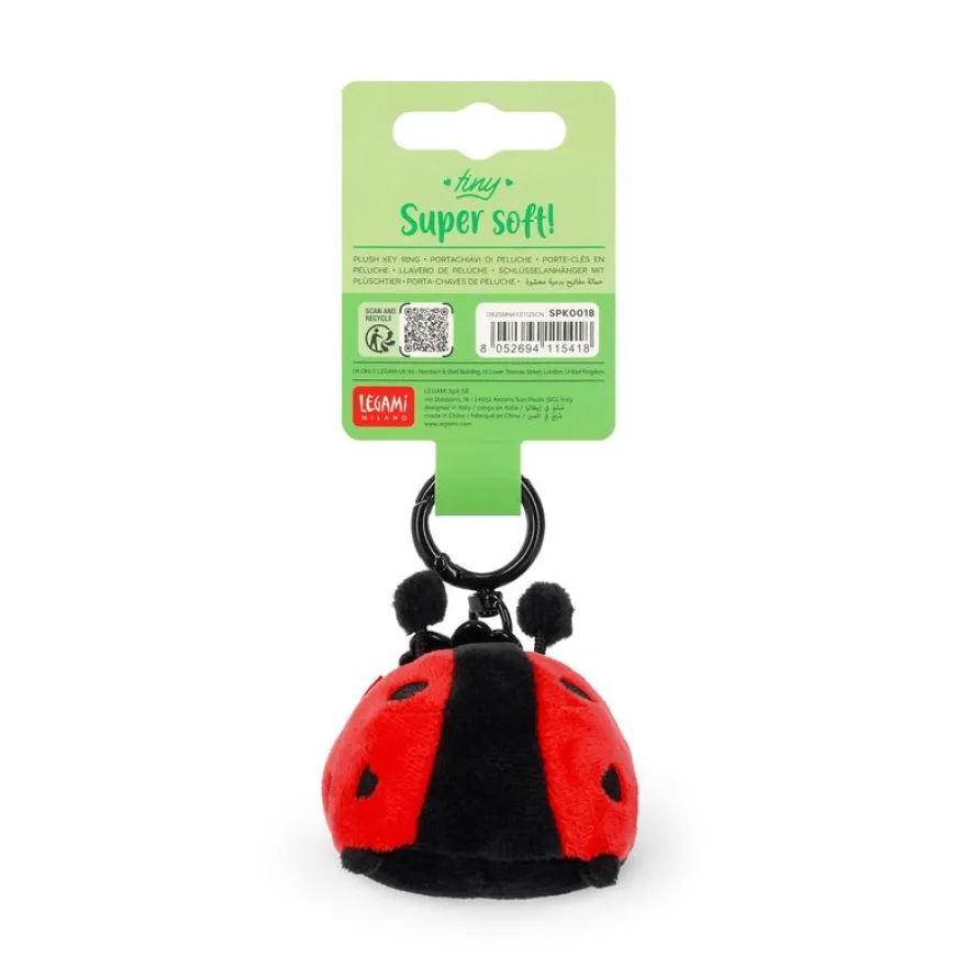 Legami – Porte‑Clés Peluche Super Soft Tiny Coccinelle Ladybug