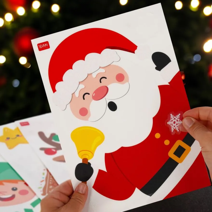 Legami - Set de 70 autocollants électrostatiques pour fenêtre - Noël