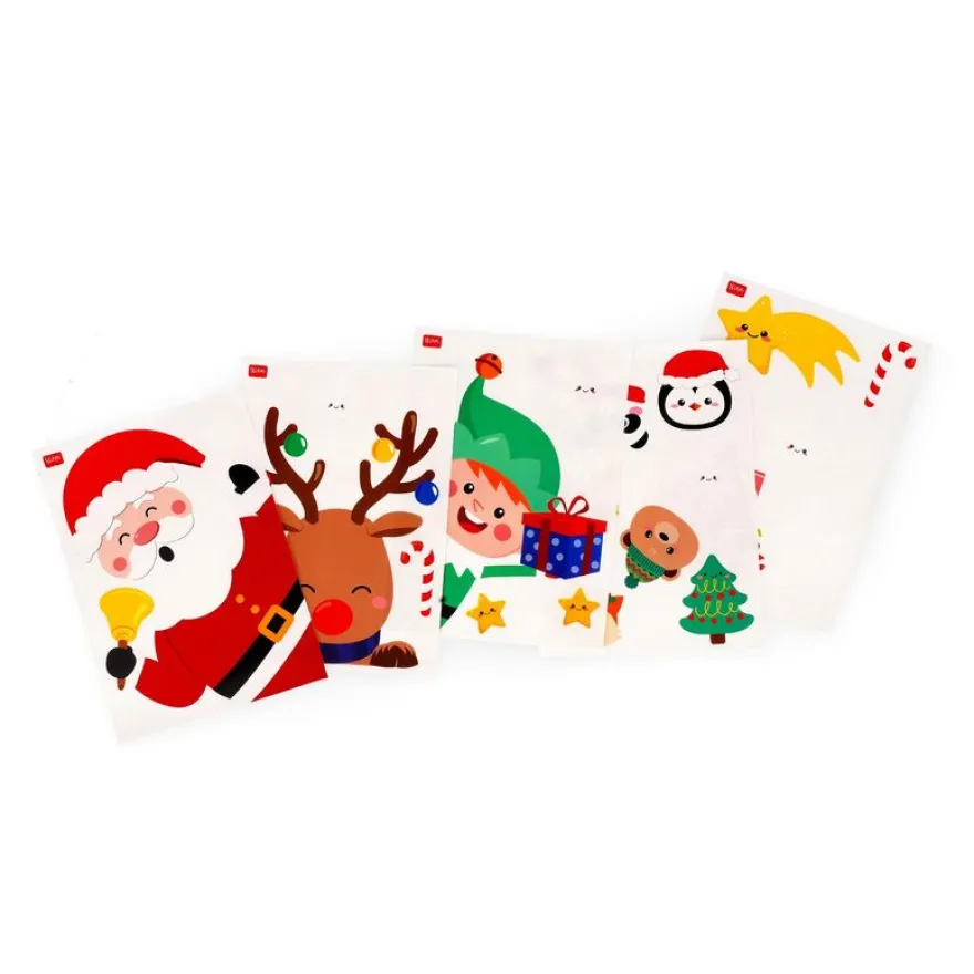 Legami - Set de 70 autocollants électrostatiques pour fenêtre - Noël