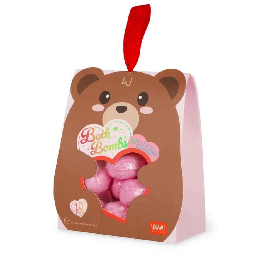 Legami - Set De 10 Bombes De Bain Teddy Bear Vanilla & Berry