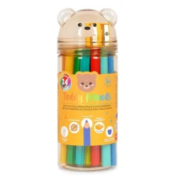 Legami - Set de 24 crayons de couleur Teddy Bear