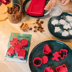 Legami - Set de 5 emporte-pièces avec timbre à biscuits - Noël