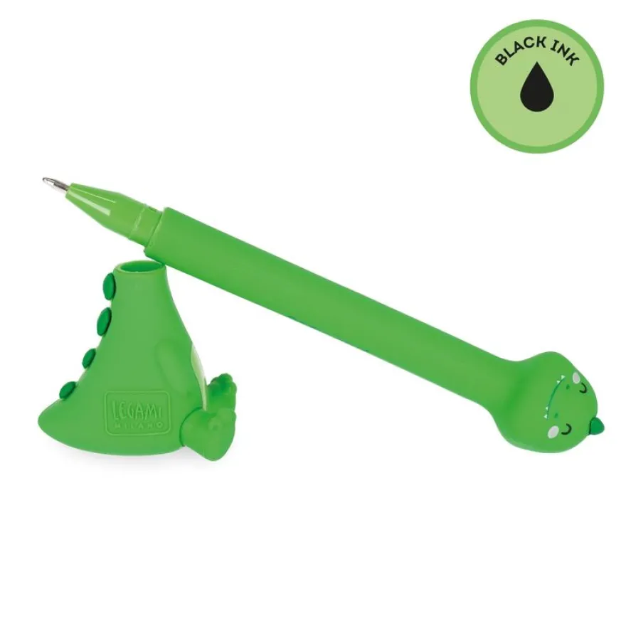 Legami – Stylo à Bille avec Base Dino – Encre Bleue