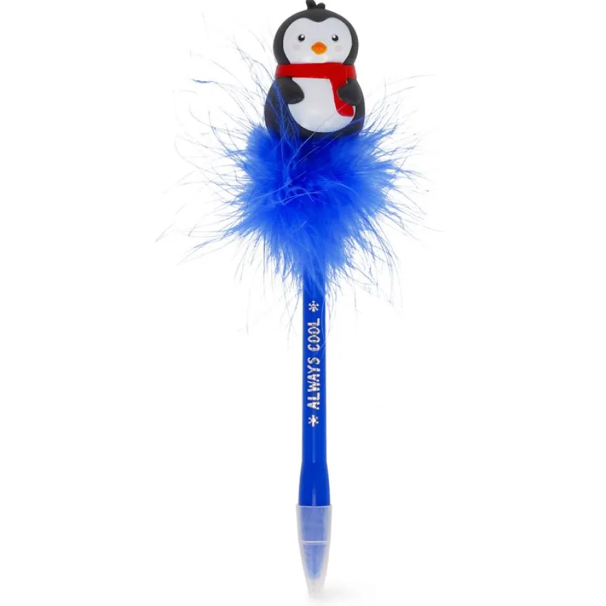 Legami - Stylo à encre gel avec pingouin lumineux - Noël