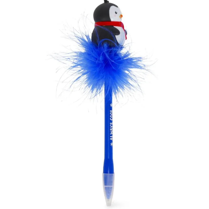 Legami - Stylo à encre gel avec pingouin lumineux - Noël