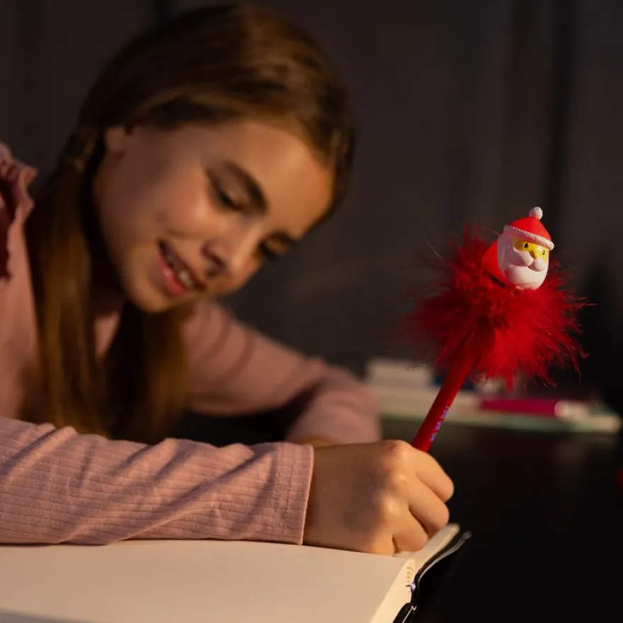 Legami - Stylo à encre gel avec père Noël lumineux
