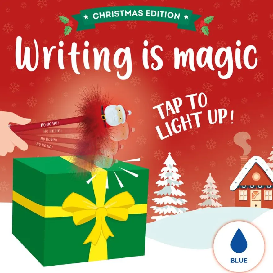 Legami - Stylo à encre gel avec père Noël lumineux