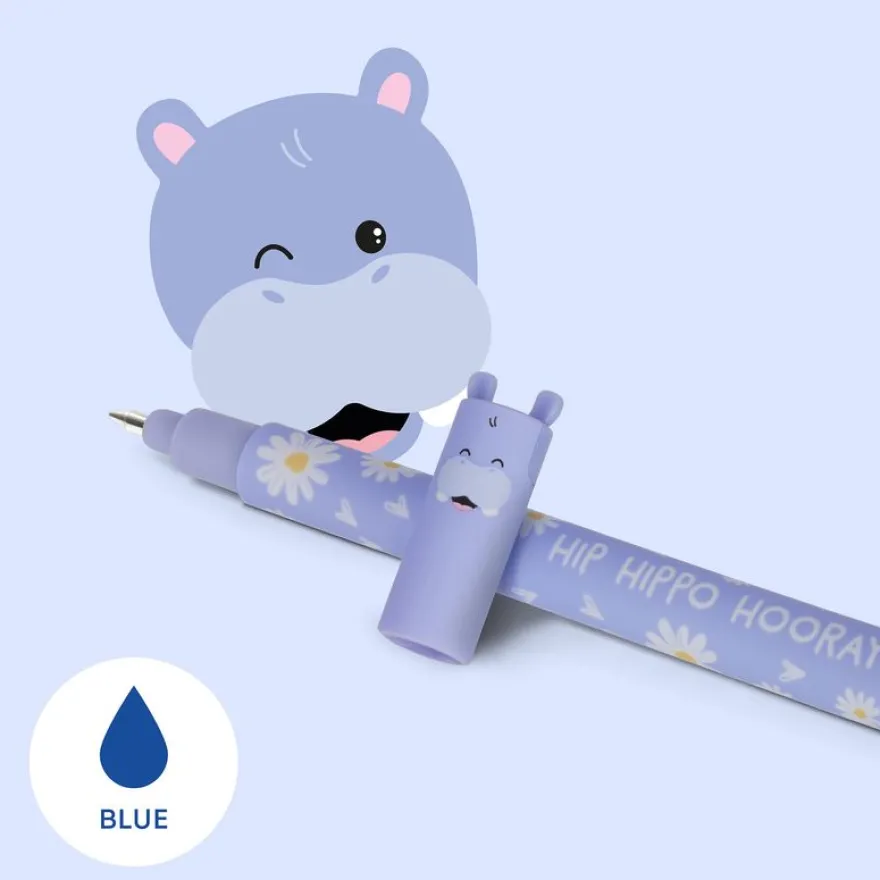 Legami - Stylo à encre gel effaçable hippo