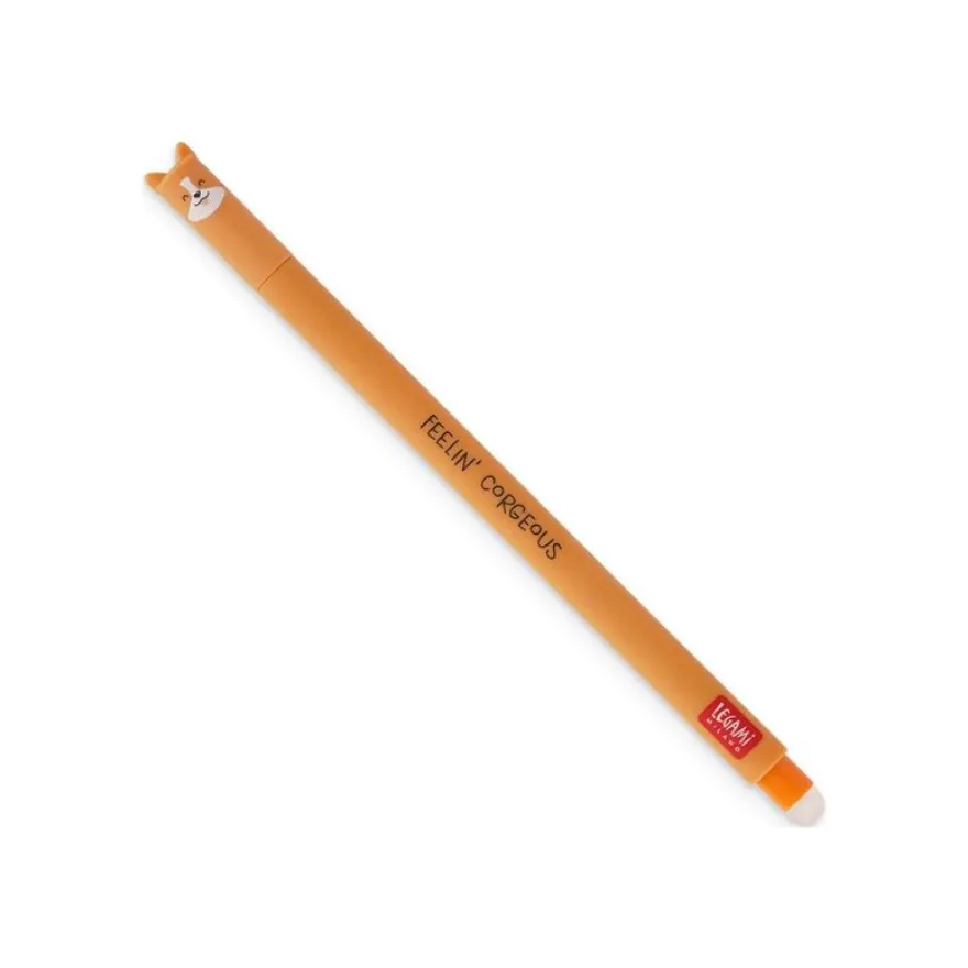 Legami - Stylo gel effaçable - corgie - noir