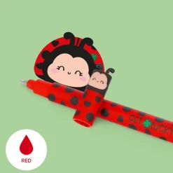 Legami – Stylo Gel Effaçable Ladybug Get Lucky Coccinelle