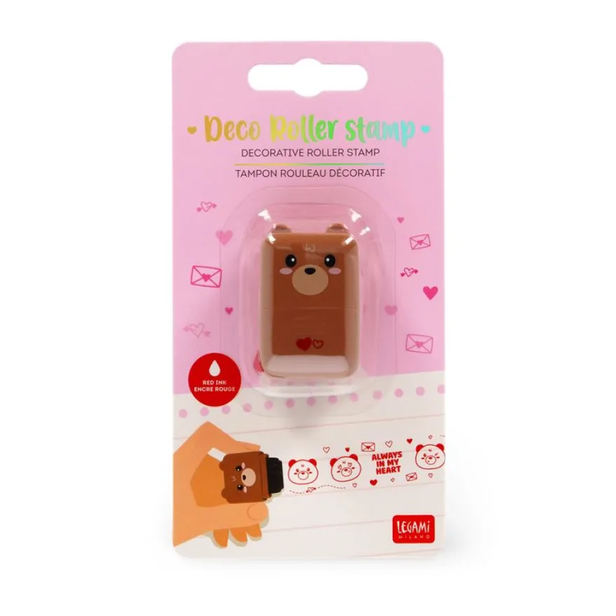 Legami - Tampon Rouleau Decoratif Teddy Bear Brown