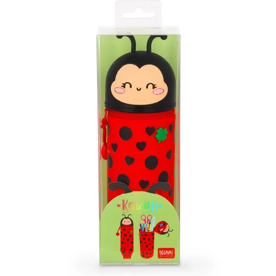 Legami – Trousse 2‑en‑1 Ladybug Get Lucky Coccinelle