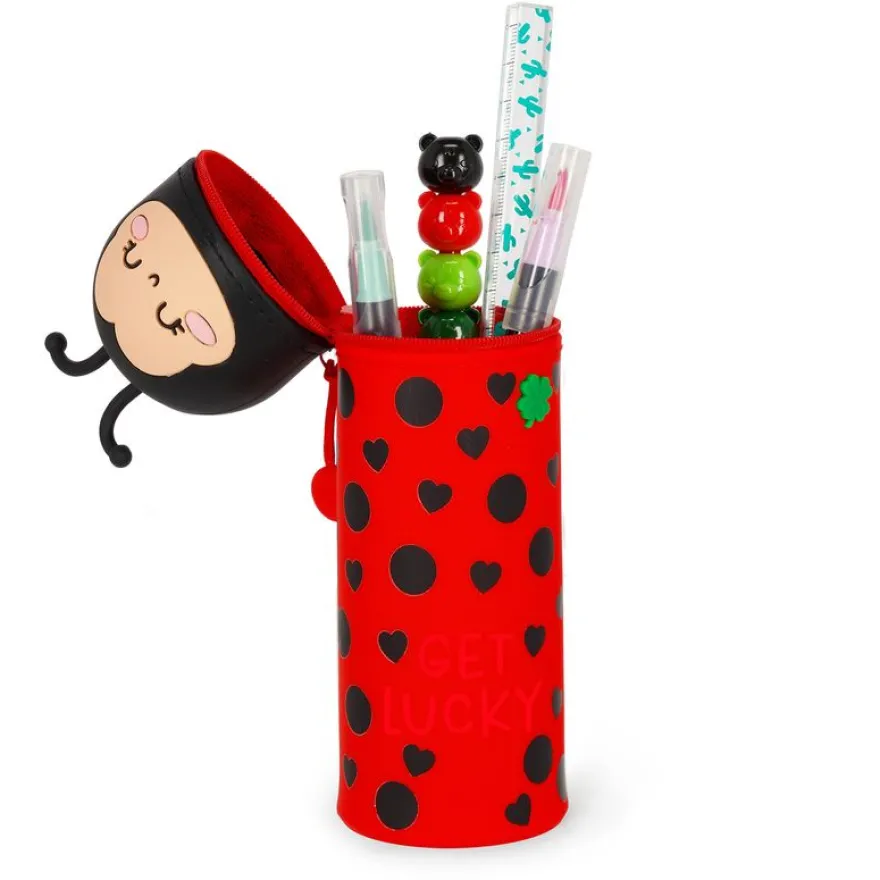 Legami – Trousse 2‑en‑1 Ladybug Get Lucky Coccinelle
