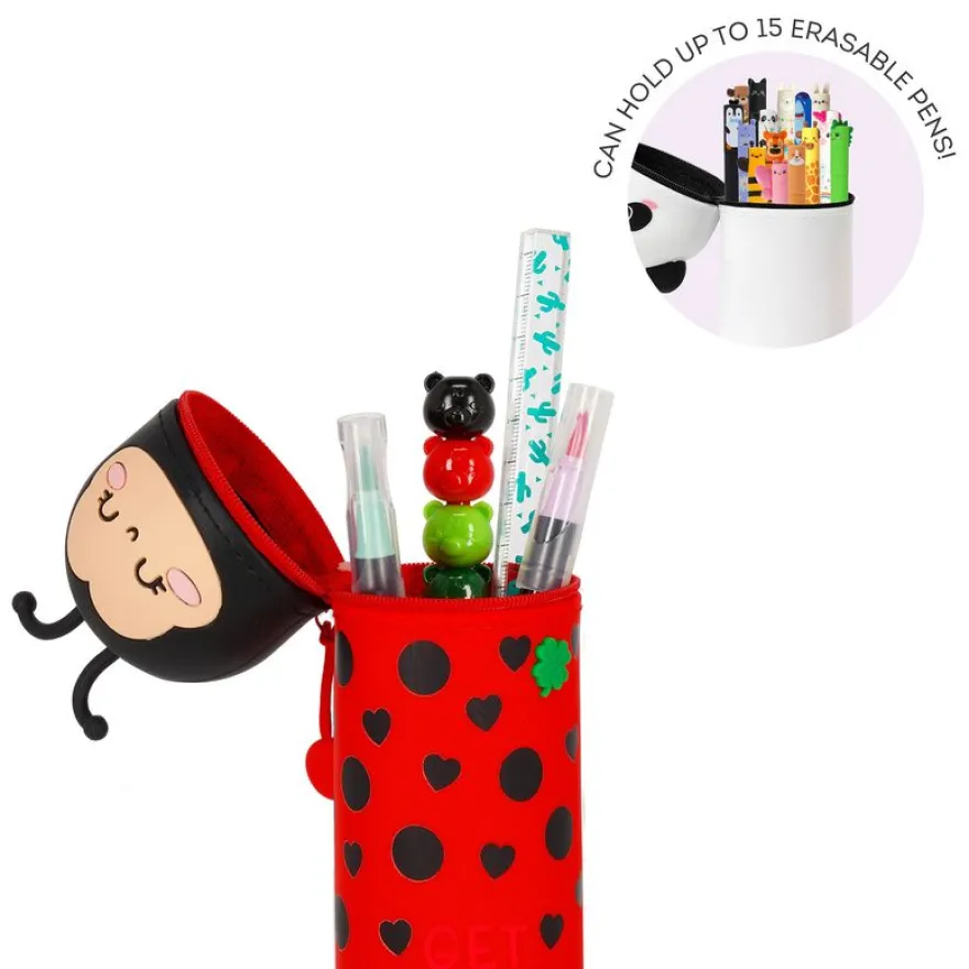 Legami – Trousse 2‑en‑1 Ladybug Get Lucky Coccinelle