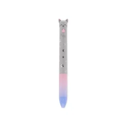 LEGAMI Click&Clack Kitty - Stylo à bille à 2 couleurs - bleu et rose - rétractable