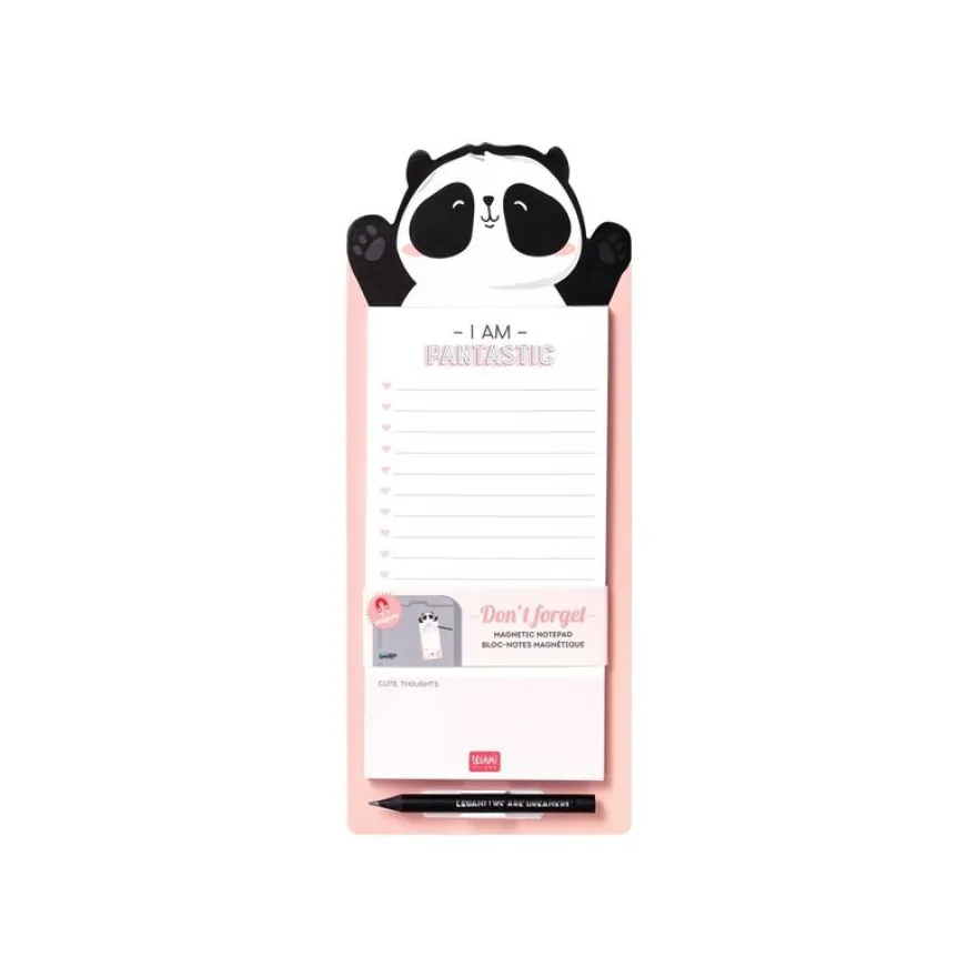 Legami Don't Forget - Bloc-notes magnétique - 11 x 28 cm - 60 feuilles - panda
