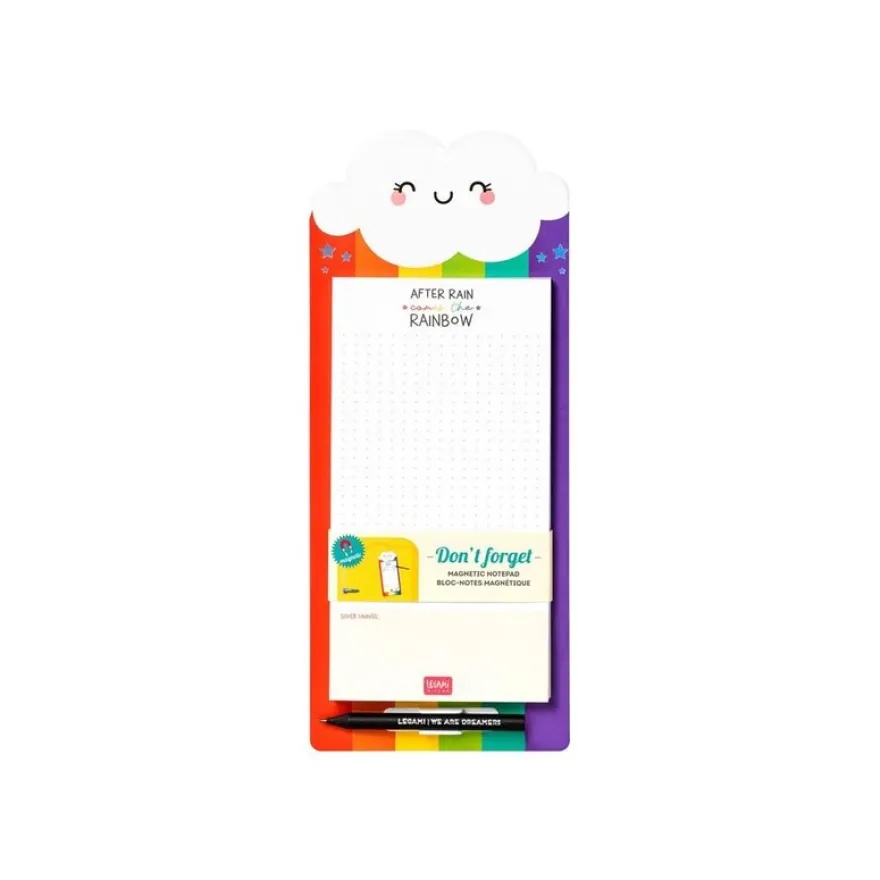 Legami Don't Forget - Bloc-notes magnétique - 11 x 28 cm - 60 feuilles - rainbow