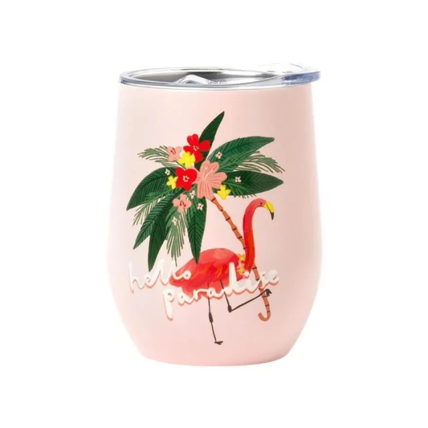 Legami Hot & Cold - Verre isotherme 325 ml - flamant rose