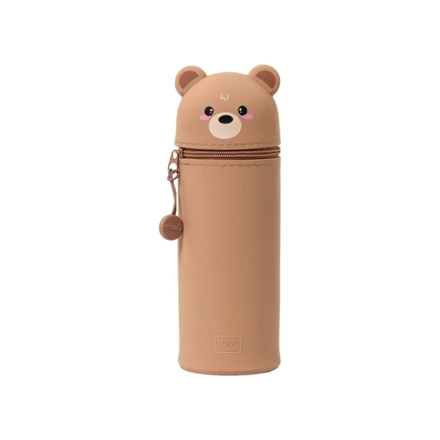 Legami Kawaï Teddy Bear - Trousse Pot à crayons 2-en-1 - silicone