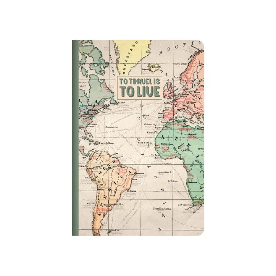 LEGAMI Travel moyenne A5 - Cahier de notes - relié - 142 x 210 mm - 40 feuilles / 80 pages - blanc - ligné