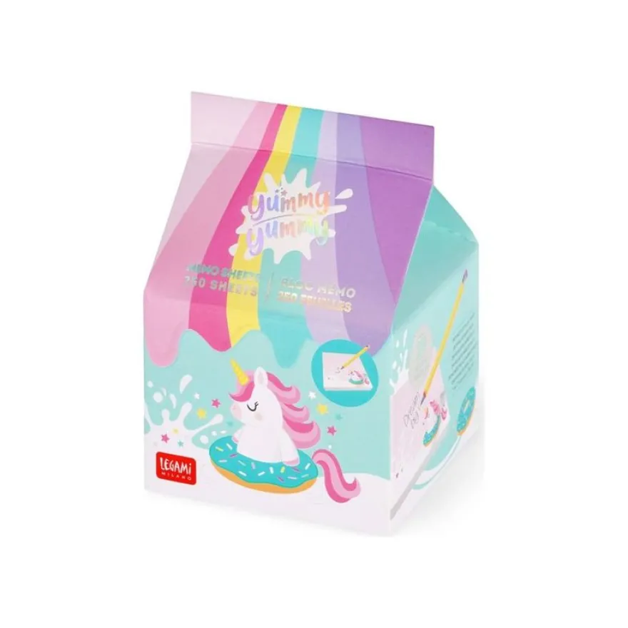 Legami Yummy Yummy - Bloc-notes - 70 x 70 mm - 250 feuilles - licorne