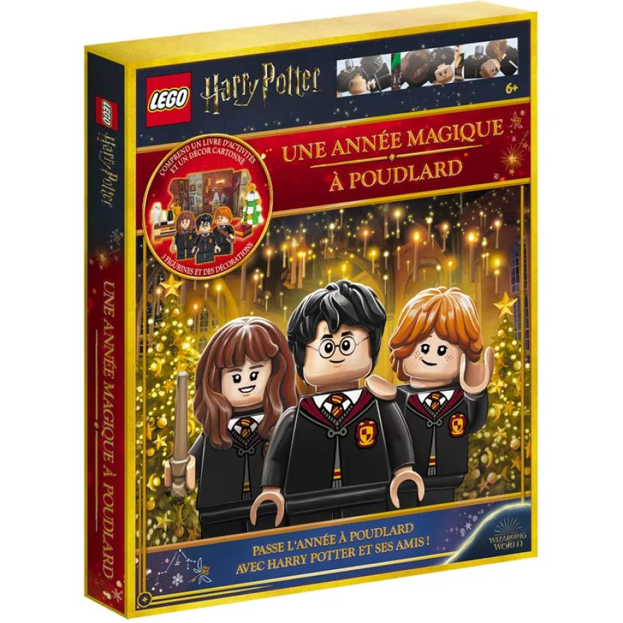 Lego Harry Potter Mon coffret Une année magique à Poudlard Coffret avec 70 briques de Lego, trois mini-figurines, une scène de jeu dépliante et un livre d'anecdotes Dès 6 ans