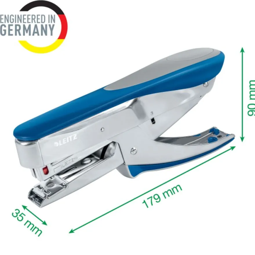 Leitz - Pince Agrafeuse bleu/gris - capacité de 30 feuilles - agrafes 24/6 ou 26/6