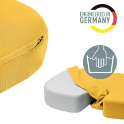 Leitz Ergo - Coussin de siège ergonomique - Soulage la pression et améliore la posture - Jaune