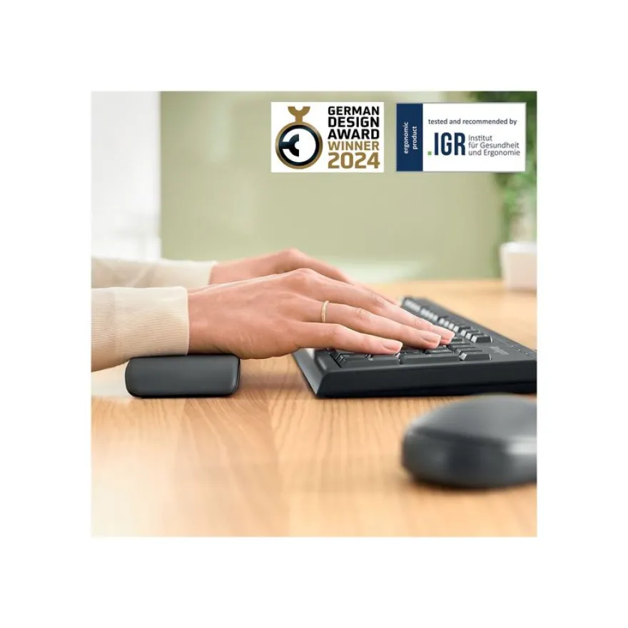 Leitz Ergo - Repose-poignets ajustable pour clavier - Gris foncé