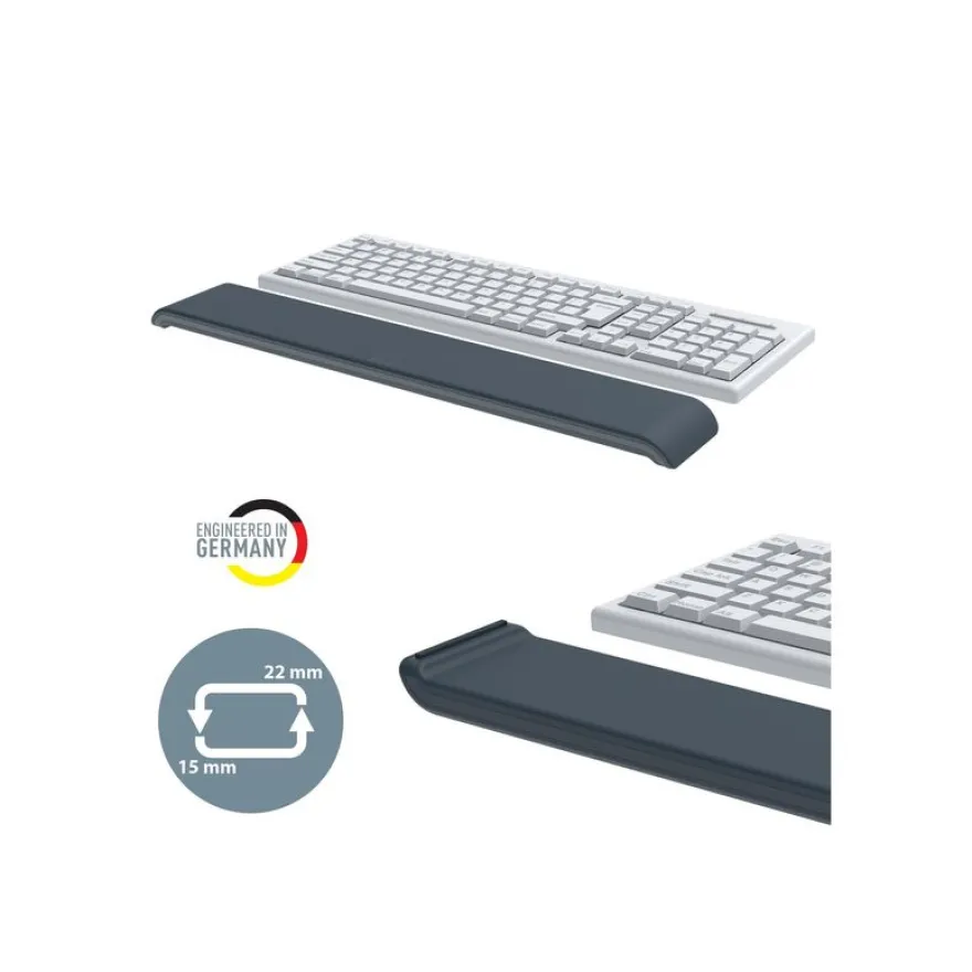 Leitz Ergo - Repose-poignets ajustable pour clavier - Gris foncé