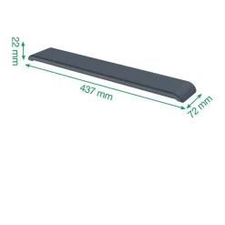 Leitz Ergo - Repose-poignets ajustable pour clavier - Gris foncé