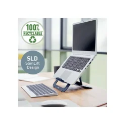 Leitz Ergo - Support pour ordinateur portable - adjustable, multi-angle, aluminum - 10" - 17" - Gris foncé