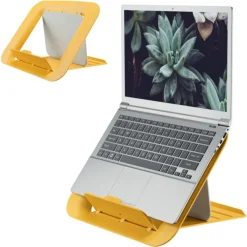 Leitz Ergo – Support pour ordinateur portable jusqu'à 17" – Réglable et ergonomique – Jaune