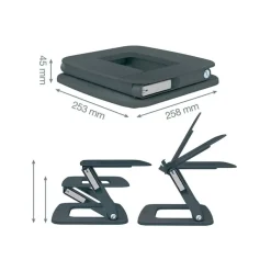 Leitz Ergo - Support pour ordinateur portable - adjustable, multi-angle, aluminum - 13" - 15" - Gris foncé