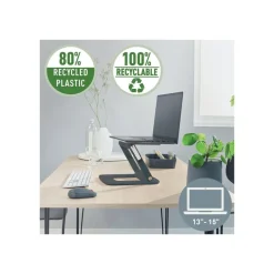 Leitz Ergo - Support pour ordinateur portable - adjustable, multi-angle, aluminum - 13" - 15" - Gris foncé