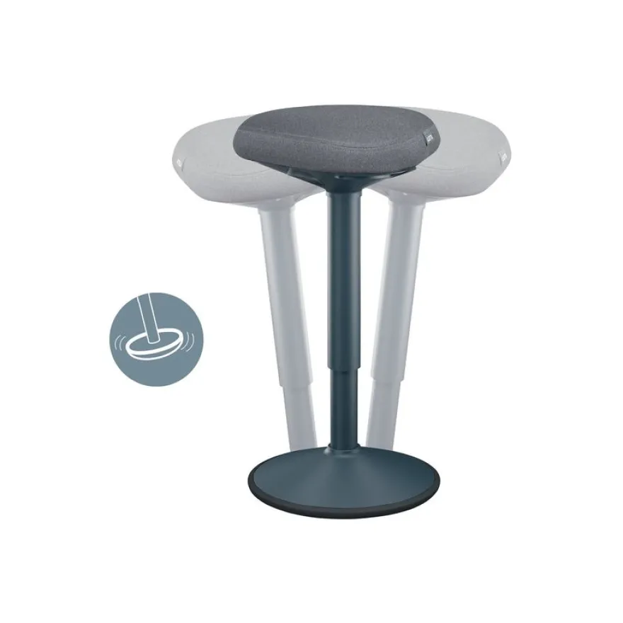 Leitz Ergo - Tabouret ergonomique - 57-82 cm - Gris foncé